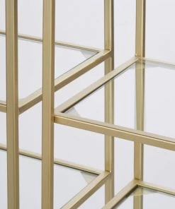 Maisons Du Monde Étagères Etagères à Poser En Verre Et Métal Doré (x2) -Vaisseliers Soldes Magasin etageres a poser en verre et metal dore x2 1000 13 39 222628 3