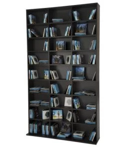 Tectake Étagères De Rangement Ajustables Effet Bois Noir -Vaisseliers Soldes Magasin etageres de rangement ajustables effet bois noir 4