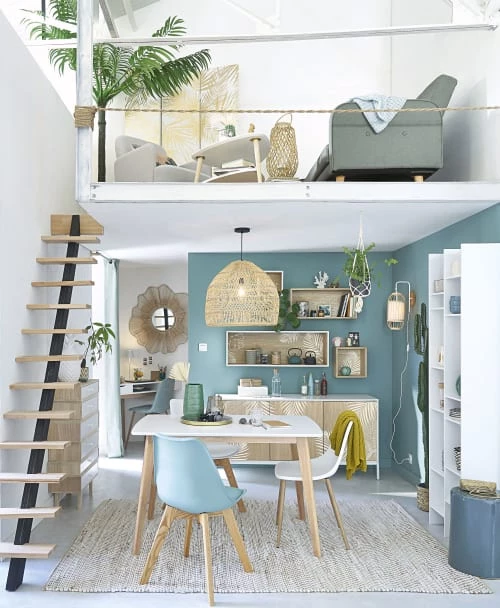 Maisons Du Monde Étagères Etagères Murales Bicolores Imprimé Végétal Blanc (x4) – Image 4