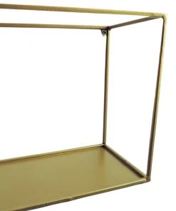 Decoclico Factory Étagères Etagères Murales En Métal Filaire Or -Vaisseliers Soldes Magasin etageres murales en metal filaire or 4