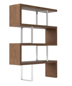 Angel Cerda Étagères Placage En Noyer Et Acier Chromé