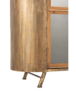 Meubles & Design Vitrines Grand Buffet Vitré En Métal Doré -Vaisseliers Soldes Magasin grand buffet vitre en metal dore 4