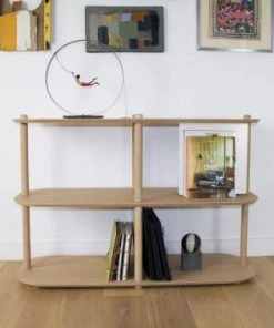 DIZY Design Étagères Grande étagère 3 Niveaux En Chêne Et Métal Blanc -Vaisseliers Soldes Magasin grande etagere 3 niveaux en chene et metal blanc 2