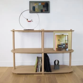 DIZY Design Étagères Grande étagère 3 Niveaux En Chêne Et Métal Terracotta 6 DIZY Design Étagères Grande étagère 3 Niveaux En Chêne Et Métal Terracotta – Image 6