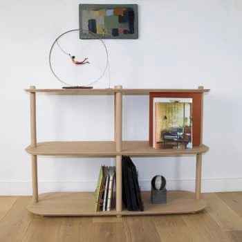 DIZY Design Étagères Grande étagère 3 Niveaux En Chêne Et Métal Terracotta 4 DIZY Design Étagères Grande étagère 3 Niveaux En Chêne Et Métal Terracotta – Image 4