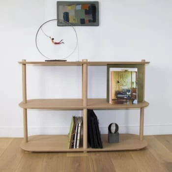 DIZY Design Étagères Grande étagère 3 Niveaux En Chêne Et Métal Terracotta 5 DIZY Design Étagères Grande étagère 3 Niveaux En Chêne Et Métal Terracotta – Image 5