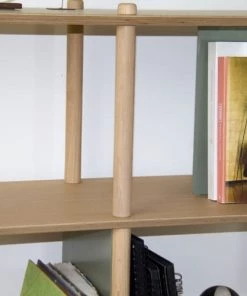 DIZY Design Étagères Grande étagère 3 Niveaux En Chêne Et Métal Vert -Vaisseliers Soldes Magasin grande etagere 3 niveaux en chene et metal vert 4