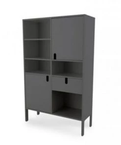 Meubles & Design Étagères Grande étagère Design Nombreux Rangements Gris