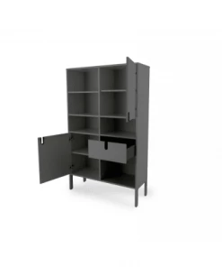 Meubles & Design Étagères Grande étagère Design Nombreux Rangements Gris -Vaisseliers Soldes Magasin grande etagere design nombreux rangements gris 3