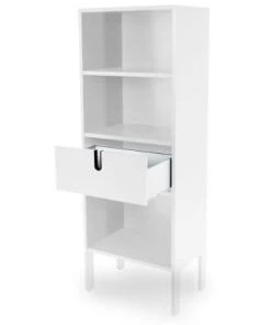 Meubles & Design Étagères Grande étagère Design Tiroir Et Niches Blanc -Vaisseliers Soldes Magasin grande etagere design tiroir et niches blanc 2