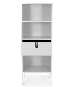 Meubles & Design Étagères Grande étagère Design Tiroir Et Niches Blanc -Vaisseliers Soldes Magasin grande etagere design tiroir et niches blanc 3