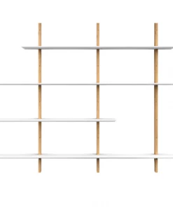 Meubles & Design Étagères Grande étagère Moderne En Bois 190x224 Naturel -Vaisseliers Soldes Magasin grande etagere moderne en bois 190x224 naturel 3