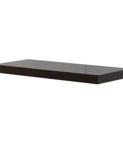 Mobili Rebecca Étagères Lot De 2 étagères Murales 60x25 Cm En Mdf Marron Wengé