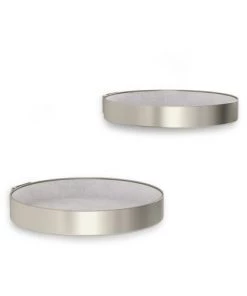 Umbra Étagères Lot De 2 étagères Murales Rondes D 16,5cm Nickel