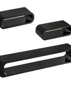 Tectake Étagères Lot De 3 étagères Murales LIV Effet Noir