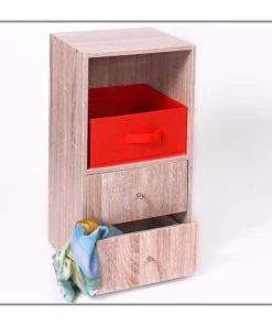 Casâme Étagères Meuble 2 Cases Avec Fond 32 X 30 X 63 Cm - Marron -Vaisseliers Soldes Magasin meuble 2 cases avec fond 32 x 30 x 63 cm marron 1