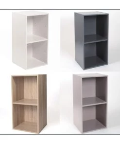 Casâme Étagères Meuble 2 Cases Avec Fond 32 X 30 X 63 Cm - Marron -Vaisseliers Soldes Magasin meuble 2 cases avec fond 32 x 30 x 63 cm marron 3