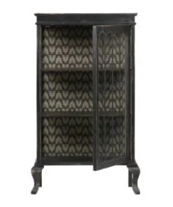 Bepurehome Vitrines Meuble De Rangement à Roulettes, Vitrine Métal Noir -Vaisseliers Soldes Magasin meuble de rangement a roulettes vitrine metal noir 2