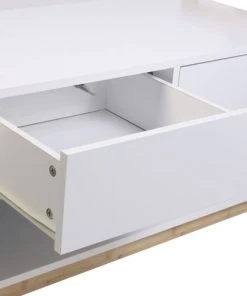 The Home Deco Factory Étagères Meuble De Rangement Bas Scandinave Blanc -Vaisseliers Soldes Magasin meuble de rangement bas scandinave blanc 2