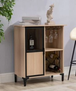 Vaisseliers Soldes Magasin -Vaisseliers Soldes Magasin meuble de rangement bouteilles verre style industriel 1