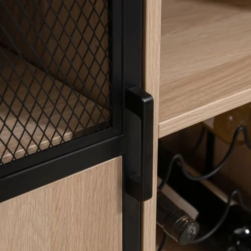 Homcom Étagères Meuble De Rangement Bouteilles Verre Style Industriel 5 Homcom Étagères Meuble De Rangement Bouteilles Verre Style Industriel – Image 5