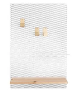 Present Time Étagères Panneau Perforé En Métal Blanc