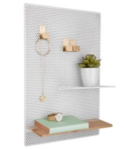 Present Time Étagères Panneau Perforé En Métal Blanc -Vaisseliers Soldes Magasin panneau perfore en metal blanc 6