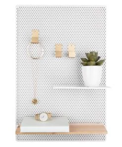 Present Time Étagères Panneau Perforé En Métal Blanc -Vaisseliers Soldes Magasin panneau perfore en metal blanc 7