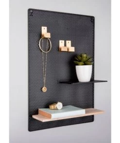Present Time Étagères Panneau Perforé En Métal Noir -Vaisseliers Soldes Magasin panneau perfore en metal noir 3