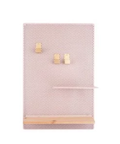 Present Time Étagères Panneau Perforé En Métal Rose Pastel