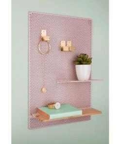 Present Time Étagères Panneau Perforé En Métal Rose Pastel -Vaisseliers Soldes Magasin panneau perfore en metal rose pastel 4