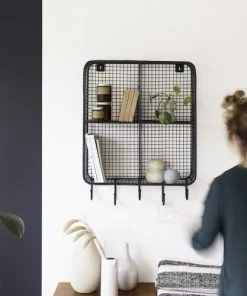 Tikamoon Étagères Patère Carrée En Métal