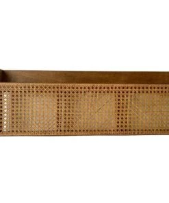 Passage Vernet Étagères Porte-revues Mural En Cannage Marron