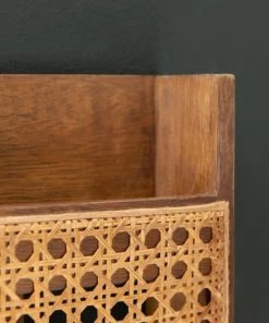 Passage Vernet Étagères Porte-revues Mural En Cannage Marron -Vaisseliers Soldes Magasin porte revues mural en cannage marron 3