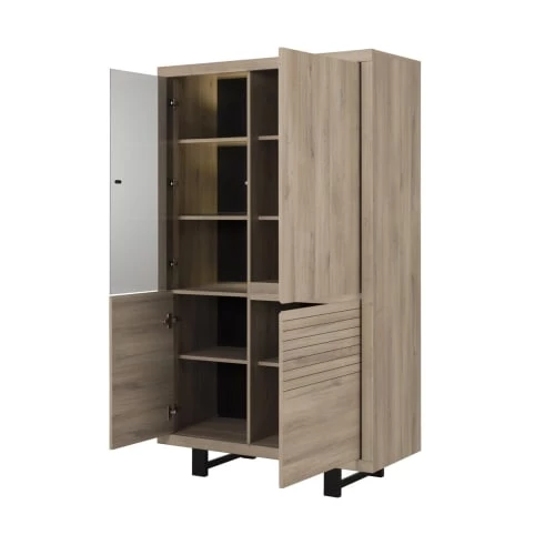 Gami Vaisseliers Rangement Haut Effet Bois Marron 5 Gami Vaisseliers Rangement Haut Effet Bois Marron – Image 5