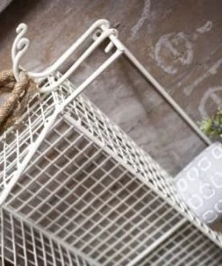 PIB Étagères Rangement Mural En Métal Blanc -Vaisseliers Soldes Magasin rangement mural en metal blanc 3