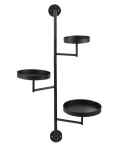 Mica Decorations Étagères Rangement Mural En Métal Noir