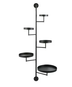 Mica Decorations Étagères Rangement Mural En Métal Noir