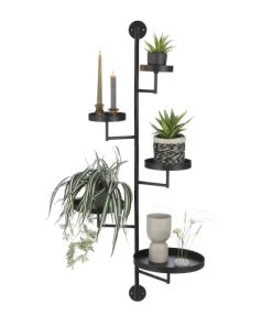 Mica Decorations Étagères Rangement Mural En Métal Noir -Vaisseliers Soldes Magasin rangement mural en metal noir 4