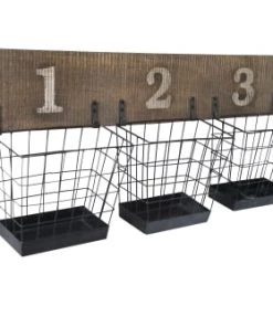 PIB Étagères Rangement Mural En Métal Noir