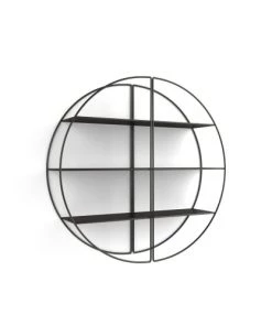 Potiron Paris Étagères Set De 2 étagères Murales En Métal Noir -Vaisseliers Soldes Magasin set de 2 etageres murales en metal noir 2