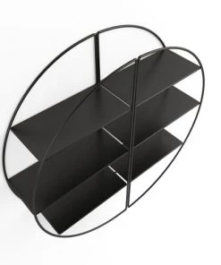 Potiron Paris Étagères Set De 2 étagères Murales En Métal Noir -Vaisseliers Soldes Magasin set de 2 etageres murales en metal noir 4