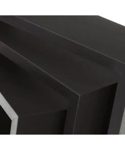 Wadiga Étagères Set De 3 étagères Murales Carrées En Bois Noir - 25x25x9cm -Vaisseliers Soldes Magasin set de 3 etageres murales carrees en bois noir 25x25x9cm 3