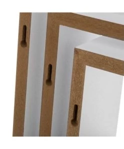Wadiga Étagères Set De 3 étagères Murales En Bois MDF Blanc - 25x25x9cm -Vaisseliers Soldes Magasin set de 3 etageres murales en bois mdf blanc 25x25x9cm 2