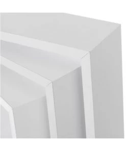 Wadiga Étagères Set De 3 étagères Murales En Bois MDF Blanc - 25x25x9cm -Vaisseliers Soldes Magasin set de 3 etageres murales en bois mdf blanc 25x25x9cm 3