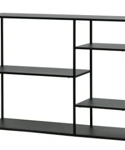 Woood Étagères Table Console Murale En Métal Noir 87.5x120x35 Cm -Vaisseliers Soldes Magasin table console murale en metal noir 87 5x120x35 cm 2
