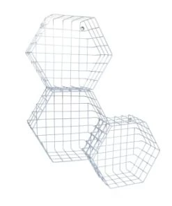 PIB Étagères Trio D'étagères Murales En Métal Blanc