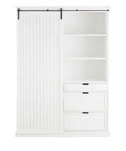 Maisons Du Monde Vaisseliers Vaisselier 1 Porte 3 Tiroirs Blanc