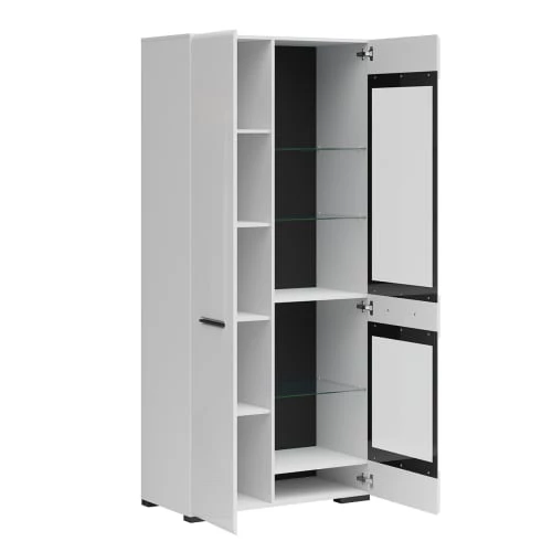 Brw Vaisseliers Vaisselier 2 Portes Blanc 2 Brw Vaisseliers Vaisselier 2 Portes Blanc – Image 2