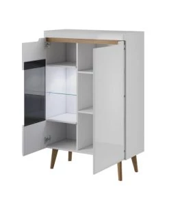 Its Vaisseliers Vaisselier 2 Portes Blanc Et Naturel -Vaisseliers Soldes Magasin vaisselier 2 portes blanc et naturel 11